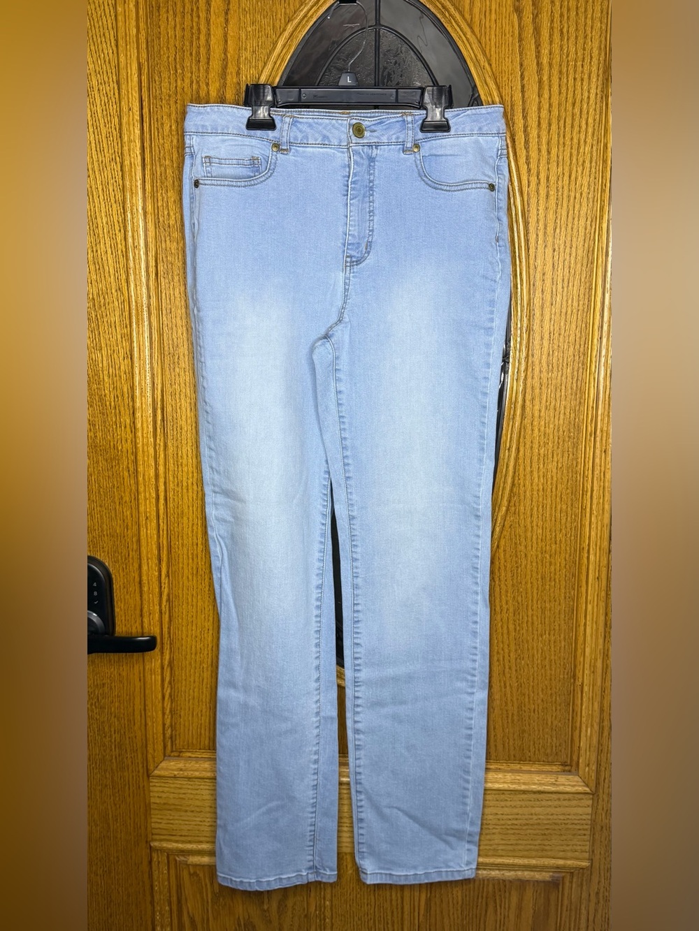 Issac Mizrahi Live Light Wash Straight Leg Jeans